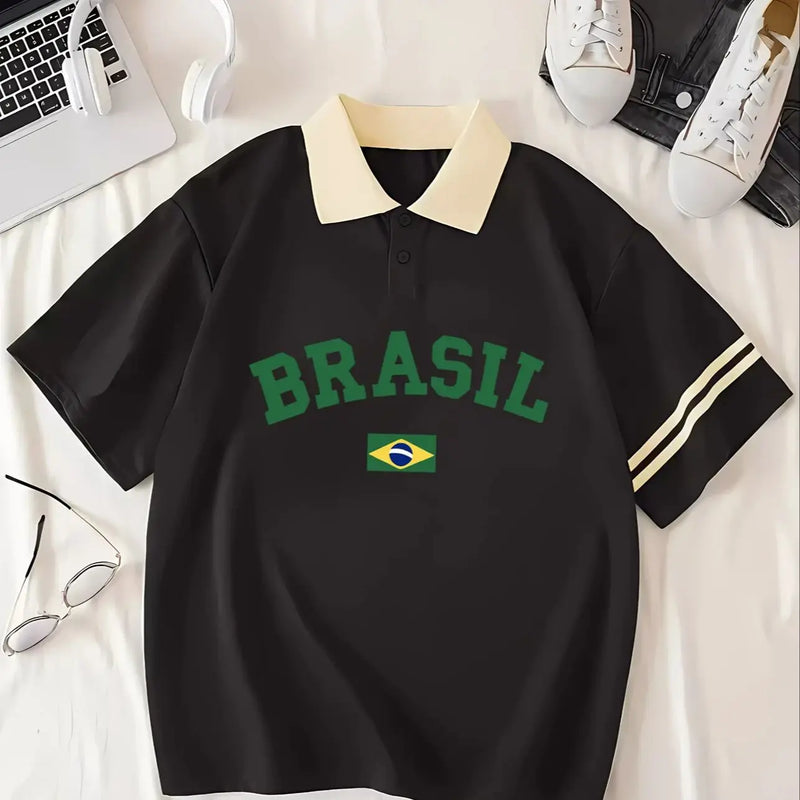 CAMISETA POLO MASCULINO BRASIL