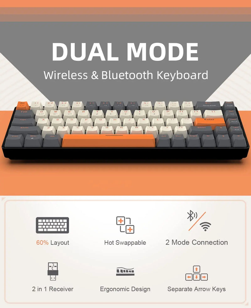 TECLADO MECÂNICO BLUETOOTH